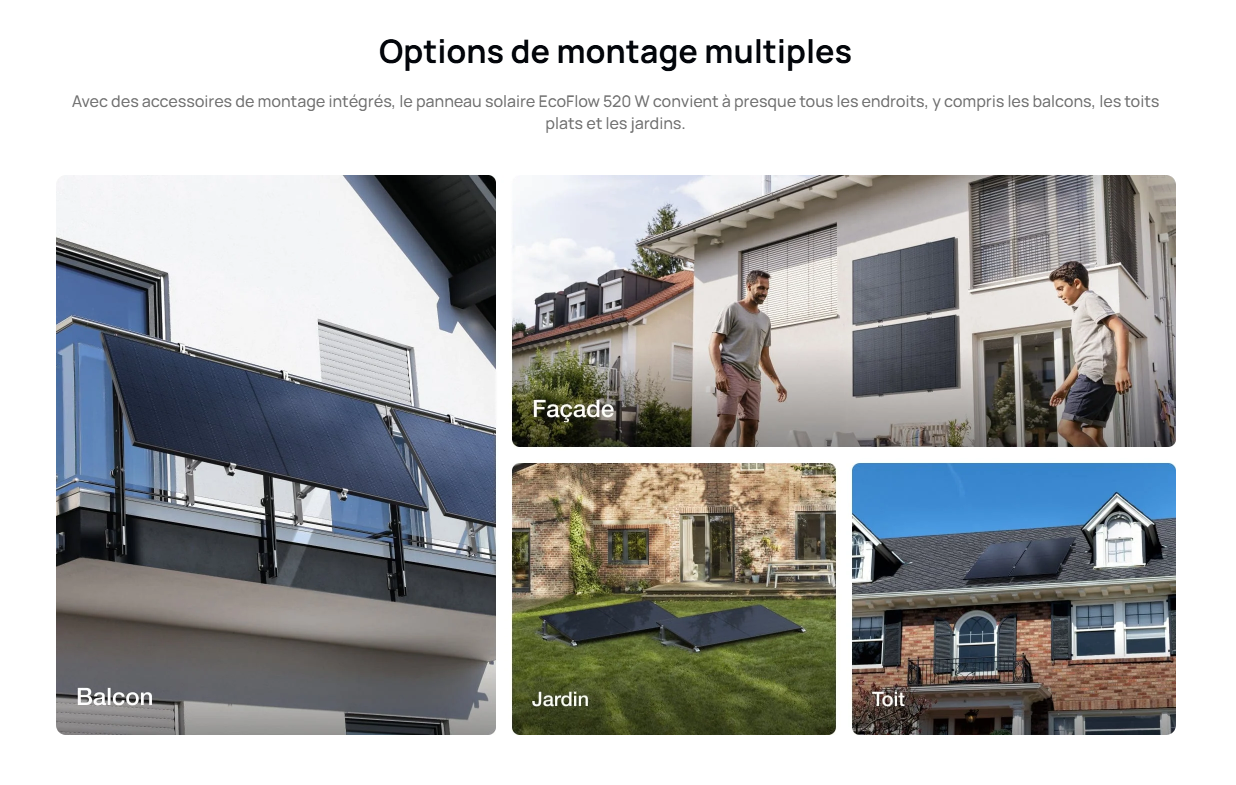 Panneau solaire rigide EcoFlow 520 W